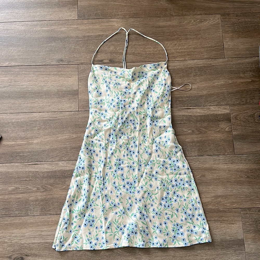 Zara Silky Floral Slip Dress